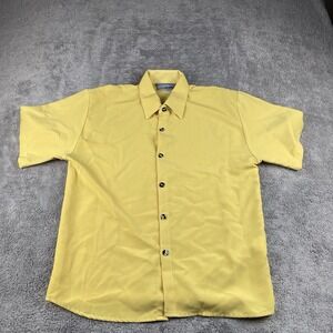 Lavana USA Shirt Buttons Womens 14 Yellow Short Sleeve